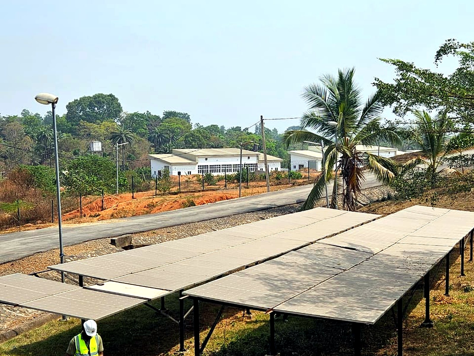 Solar arrays at the Obudu industrial park in Cross River State